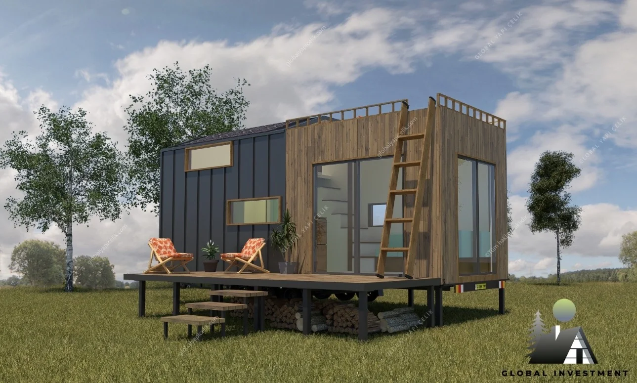 Global Investment tiny house proje ve iç mekân görseli 16